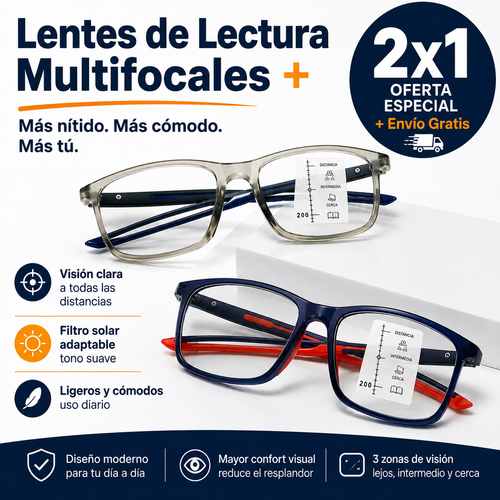 Gafas Multifocales Fotocromáticas 2 en 1® – Visión Clara Dentro y Fuera de Casa