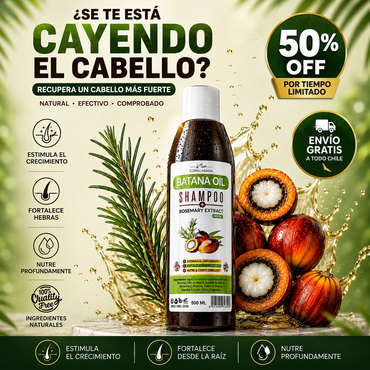 Shampoo de Batana para el Crecimiento Capilar